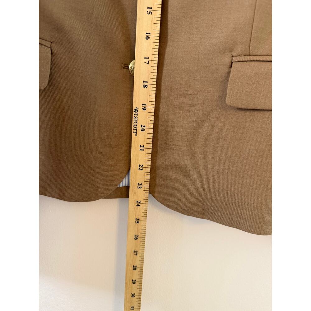 J.Crew Schoolboy Blazer Camel Tan Gold Button Wool Blend NWT Size 14 - Picture 11 of 14